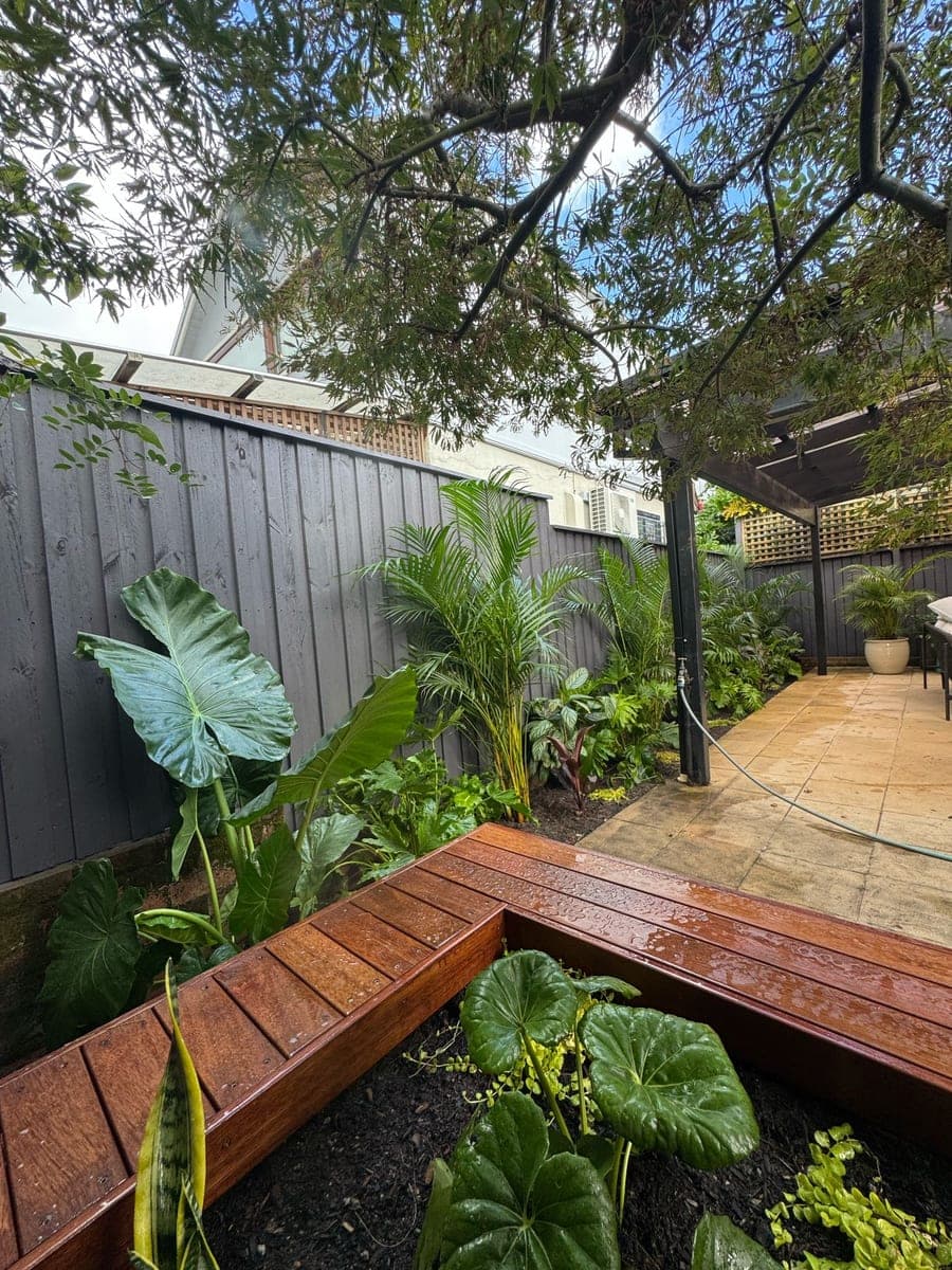 Enmore Backyard Makeover with Merbau Seating