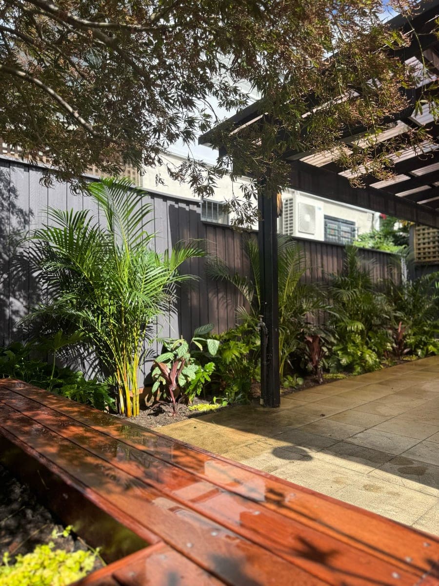 Enmore Backyard Makeover with Merbau Seating