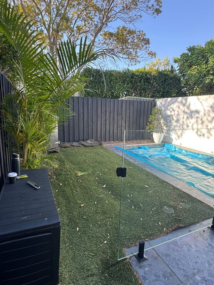Before - Poolside lawn renewal