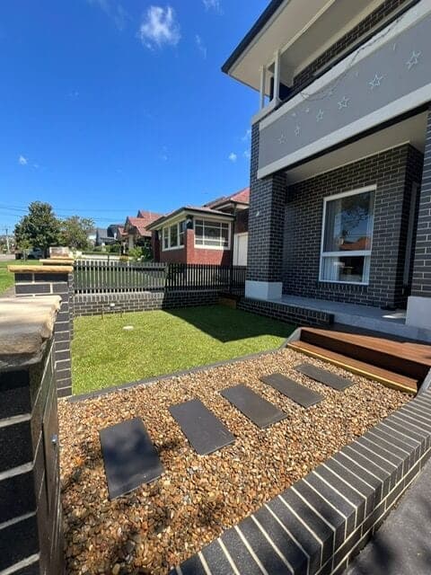 Russell Lea landscape construction project relevant to Rosebery