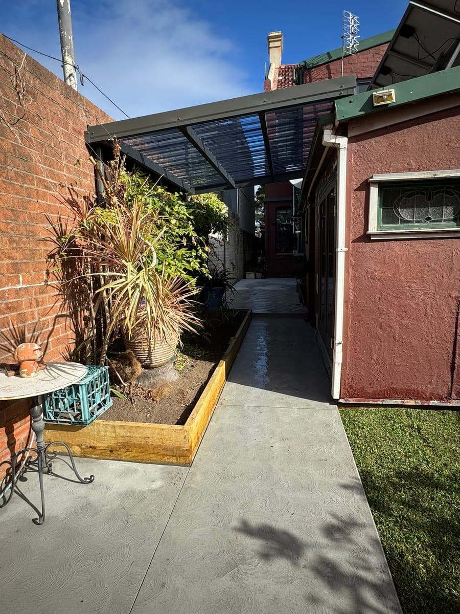 After - Side pathway with pergola