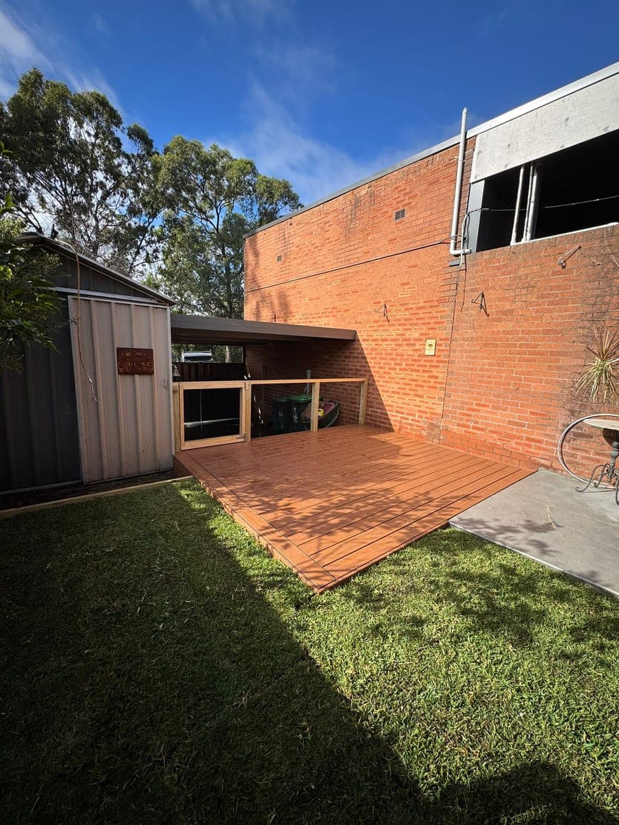 After - Wide view of deck and turf